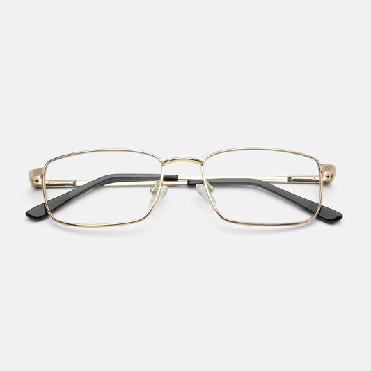 Full Rim Metal Rectangle Eyeglasses - 14009