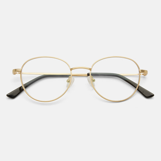 Full Rim Metal Round Eyeglasses - 14007