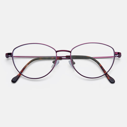 Full Rim Metal Cat Eye Eyeglasses - 14002