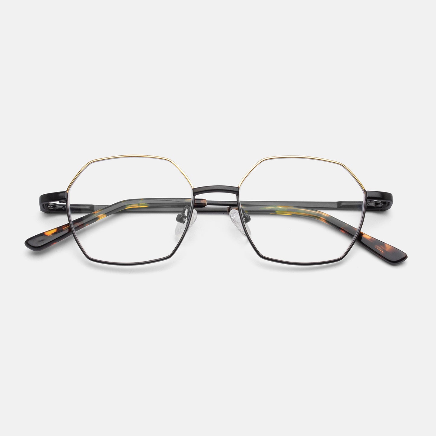 Full Rim Metal Hexagonal Eyeglasses - 14027