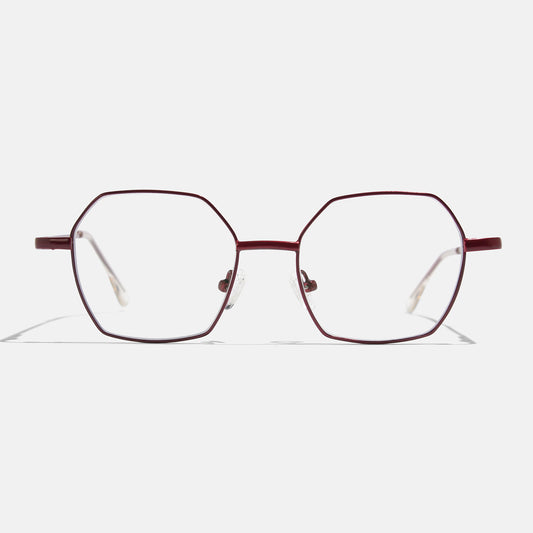 Full Rim Metal Hexagonal Eyeglasses  - 14027