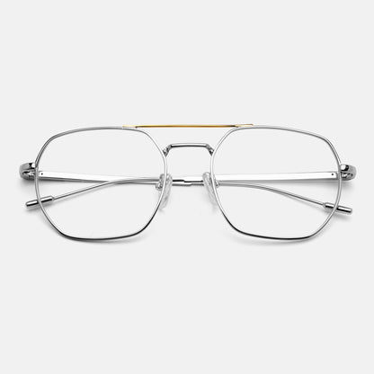 Full Rim Metal Square Eyeglasses  - 14029